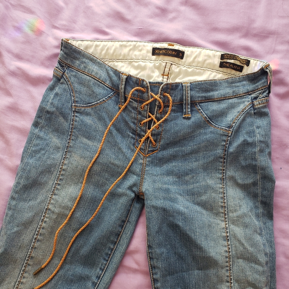 🦋Alaina Lace Up Cropped Flare Jeans🦋